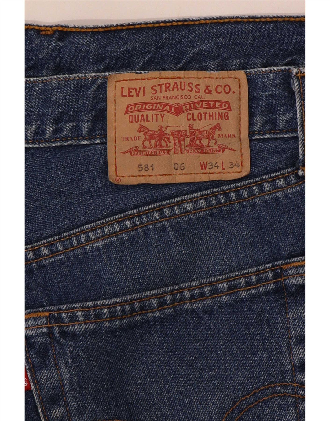 Męskie jeansy Levi's 581 Straight W34 L34 Niebieskie