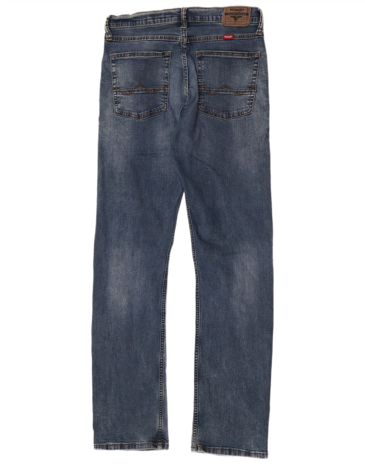 Męskie proste dżinsy Wrangler W30 L32, niebieskie, bawełniane