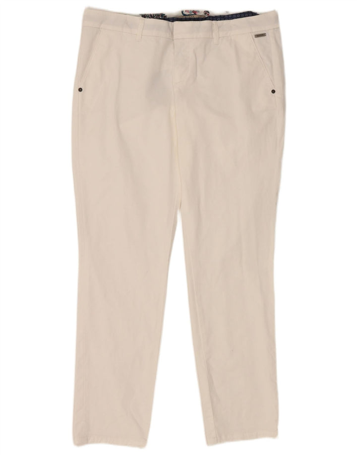 Spodnie Guess Damskie Berta Slim Fit Chino W34 L29 Białe