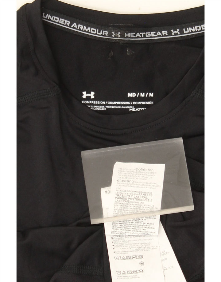Męski top Under Armour Heat Gear z długim rękawem, średni czarny poliester