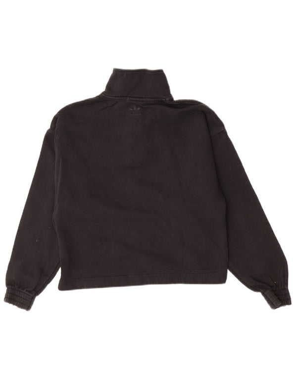 Damska bluza Adidas Crop Jumper UK 10 Small Black Colorblock