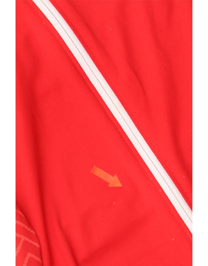 Damski sweter z kapturem i zamkiem Nike Dri Fit UK 14, średni czerwony, geometryczny poliester