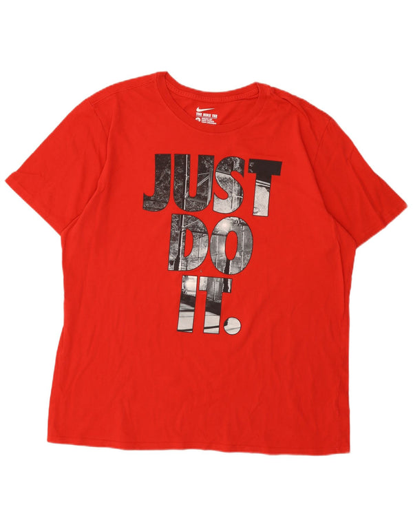 Męski T-shirt Nike Athletic Cut Graphic Top XL, czerwony, bawełniany