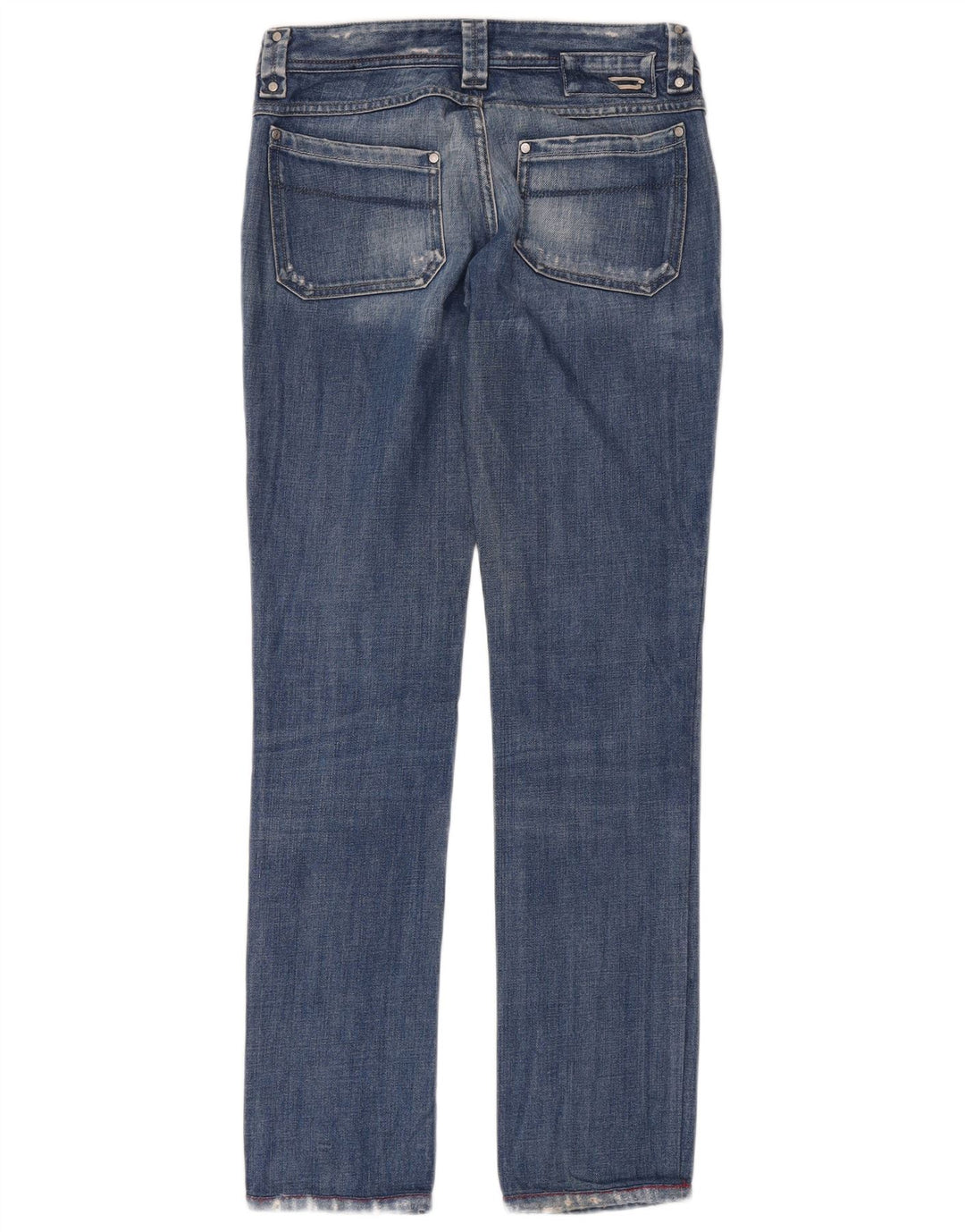 Damskie jeansy Diesel w trudnej sytuacji, proste W30 L32, niebieska bawełna