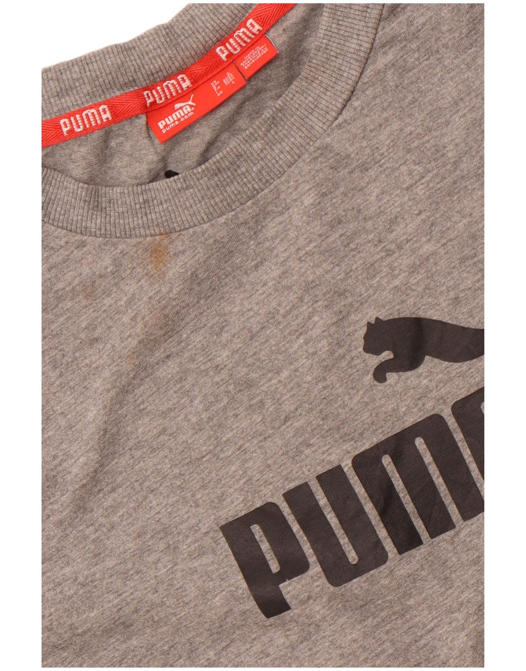 Męski T-shirt z grafiką PUMA, duży, szary, bawełniany
