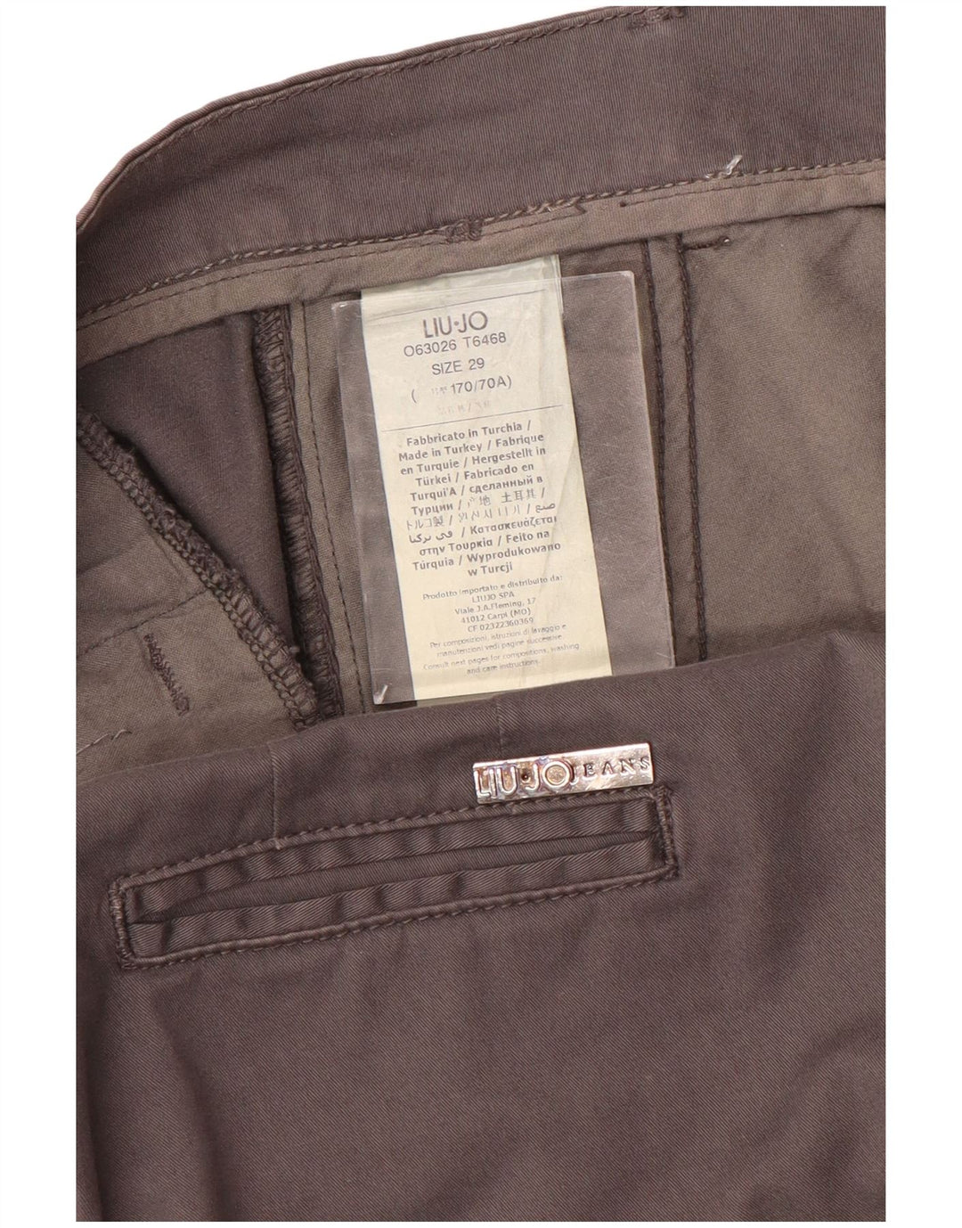 Damskie spodnie chino LIU JO W29 L31 szare