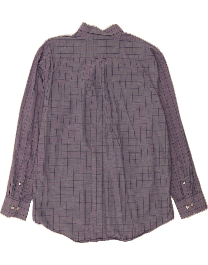 IZOD Mens Big & Tall Shirt XL Purple Check Cotton Vintage Izod and Second-Hand Izod from Messina Hembry 