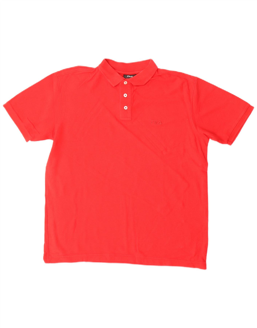 FILA Mens Polo Shirt Large Red Cotton