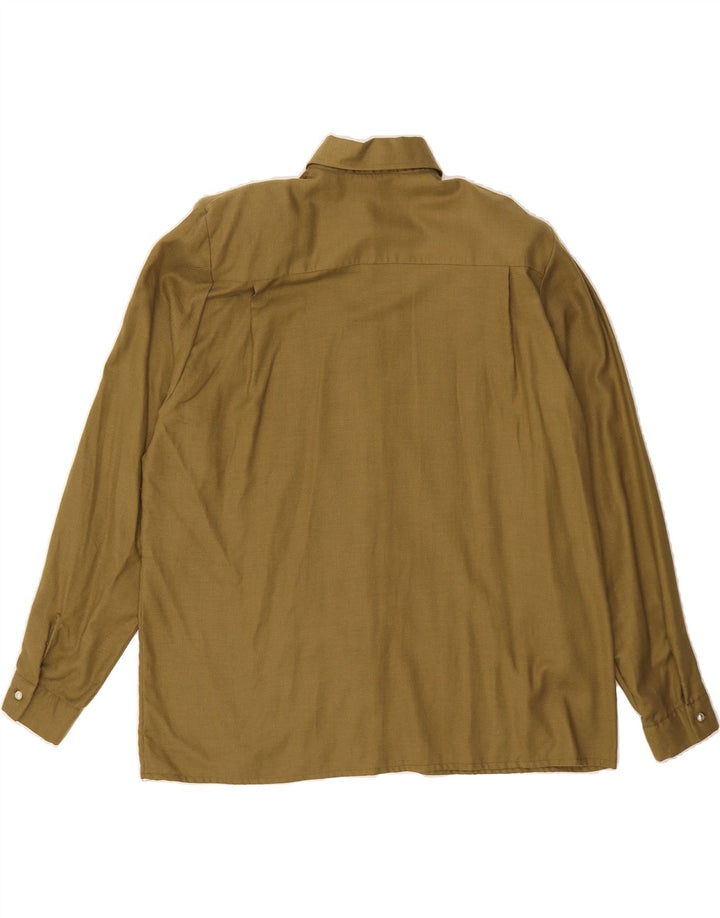 PATRICIA Womens Shirt UK 16 Large Khaki Cotton Vintage Patricia and Second-Hand Patricia from Messina Hembry 