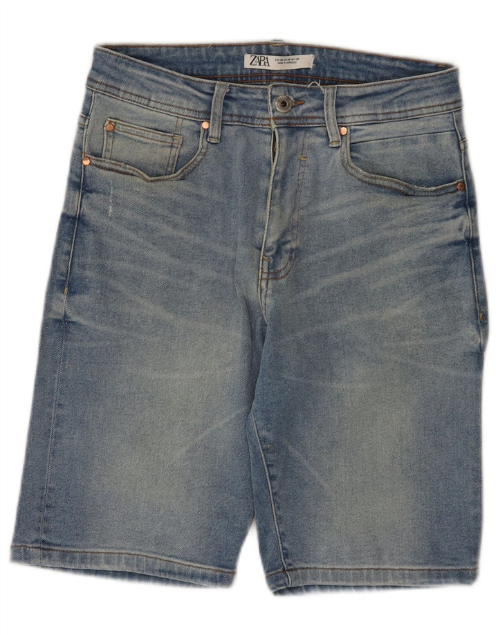 Męskie spodenki jeansowe Zara EU 38 Small W30, niebieska bawełna