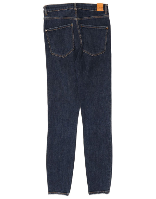 Damskie jeansy rurkowe Zara Trafaluc z wysokim stanem EU 36 XS W26 L27 granatowe
