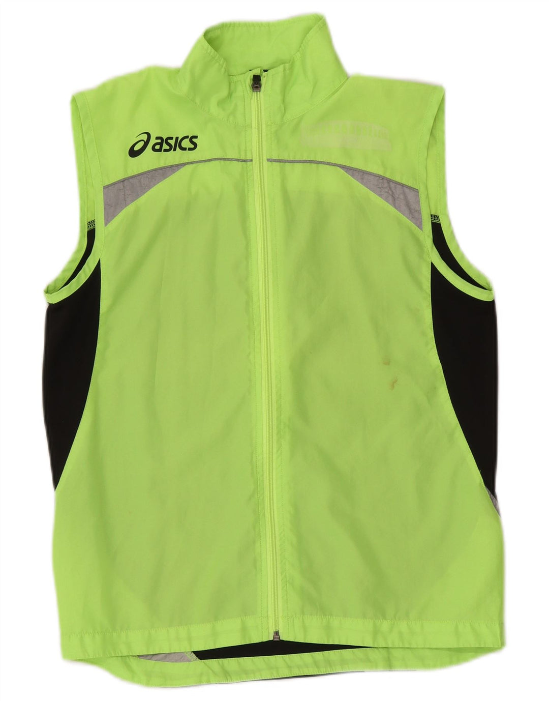 Męska kurtka dresowa bez rękawów Asics, mała, zielona, z blokami kolorów