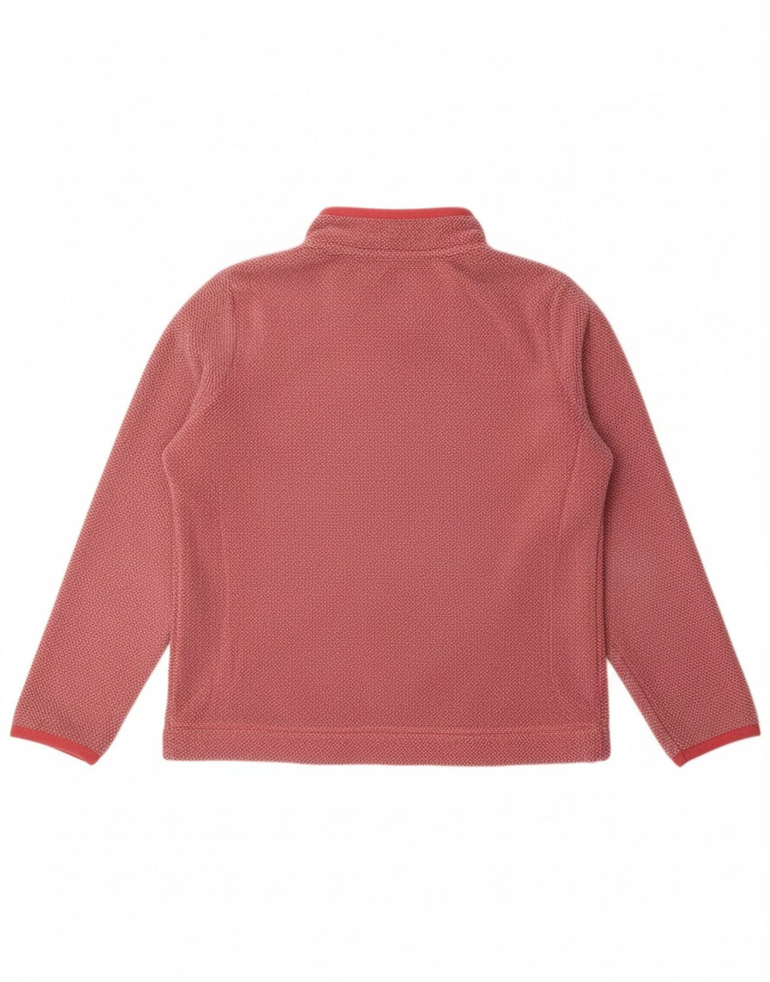 WEIRD FISH Womens Zip Neck Fleece Jumper UK 14 Large  Red Polyester