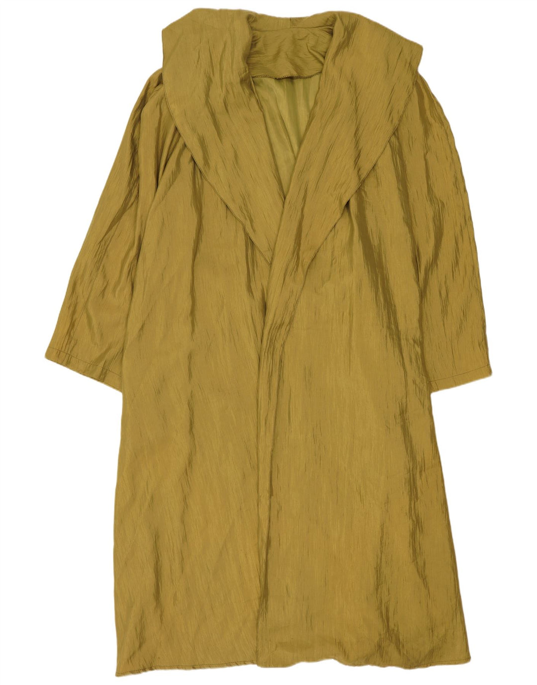 Vintage damski płaszcz oversize UK 14, średni khaki, poliester