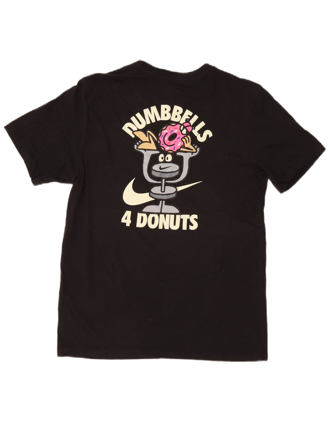 Męski T-shirt z grafiką Nike Hantle Donuts Top, średni czarny, bawełniany