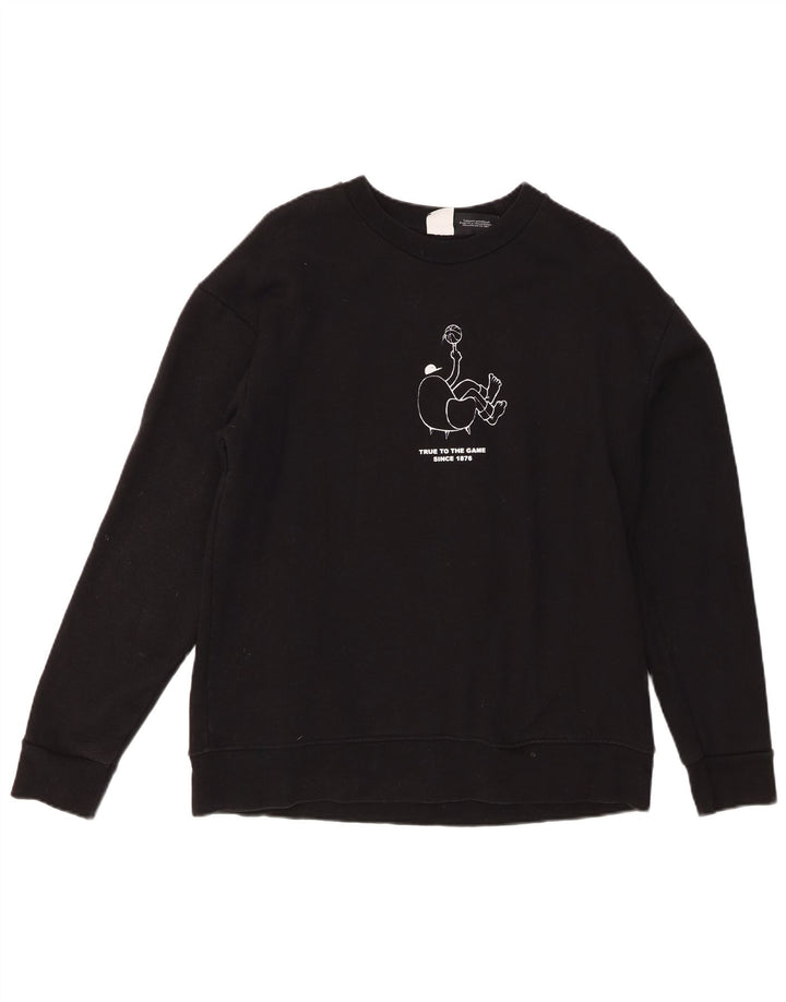 Męska bluza z grafiką Zara, duża, czarna, bawełniana