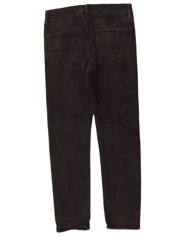 Marks & Spencer Męskie jeansy slim W30 L28 Czarne bawełniane