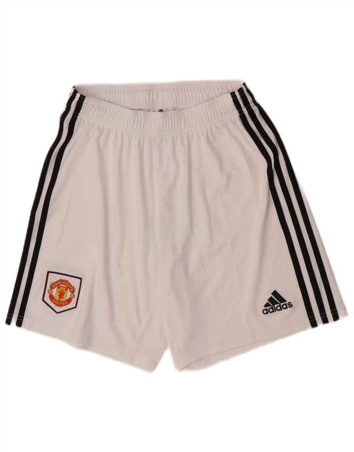 Męskie spodenki sportowe Adidas Manchester United, średni biały poliester