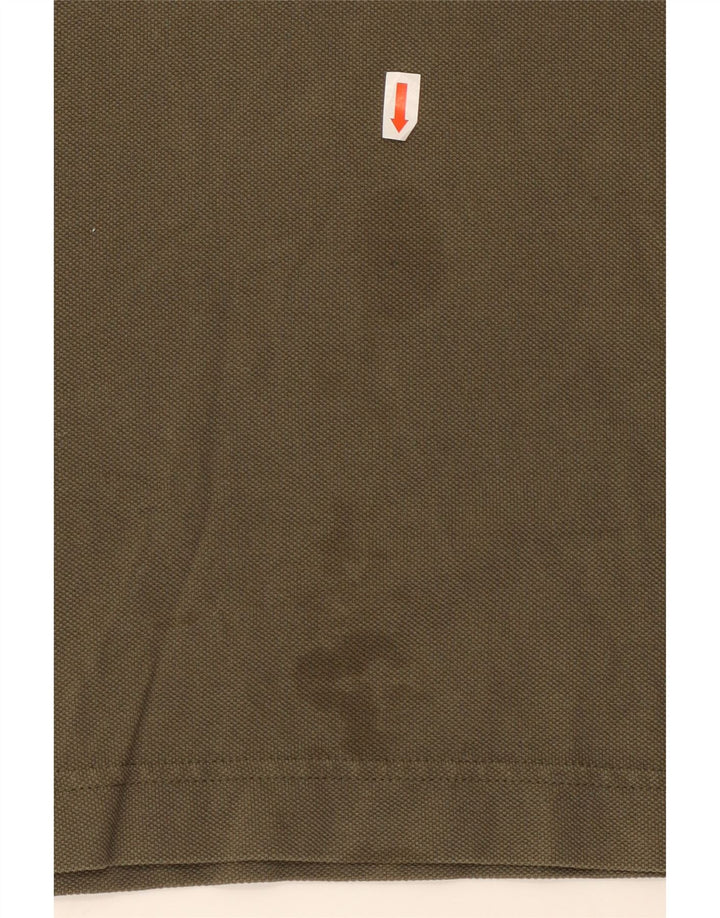 Męska koszulka polo Kappa, mała, bawełniana w kolorze khaki