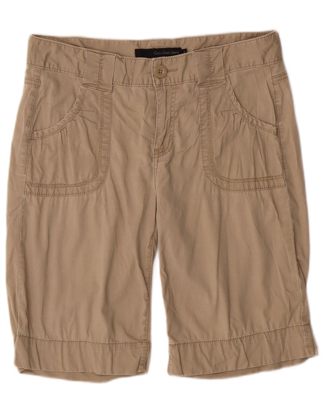 Damskie szorty Calvin Klein Jeans US 8 Medium W30 Beżowy Klasyczny