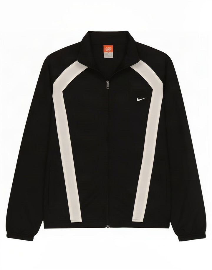 Męska kurtka dresowa Nike UK 38/40 Średni czarny nylon z blokami kolorów