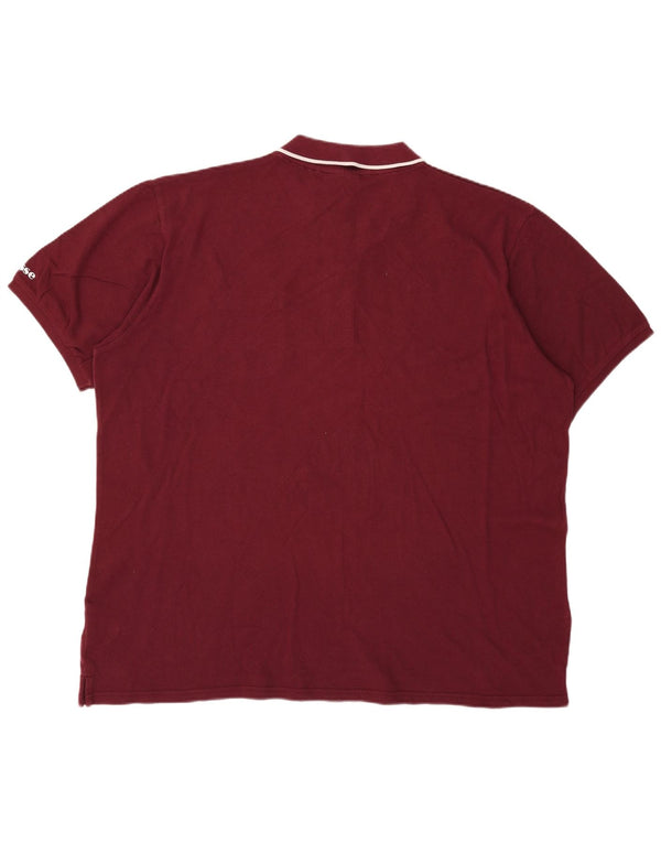 Męska koszulka polo Ellesse 2XL, bordowa, bawełniana
