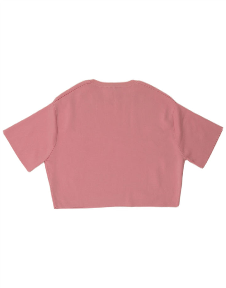 Damski krótki top Zara UK 14, średni różowy nylon