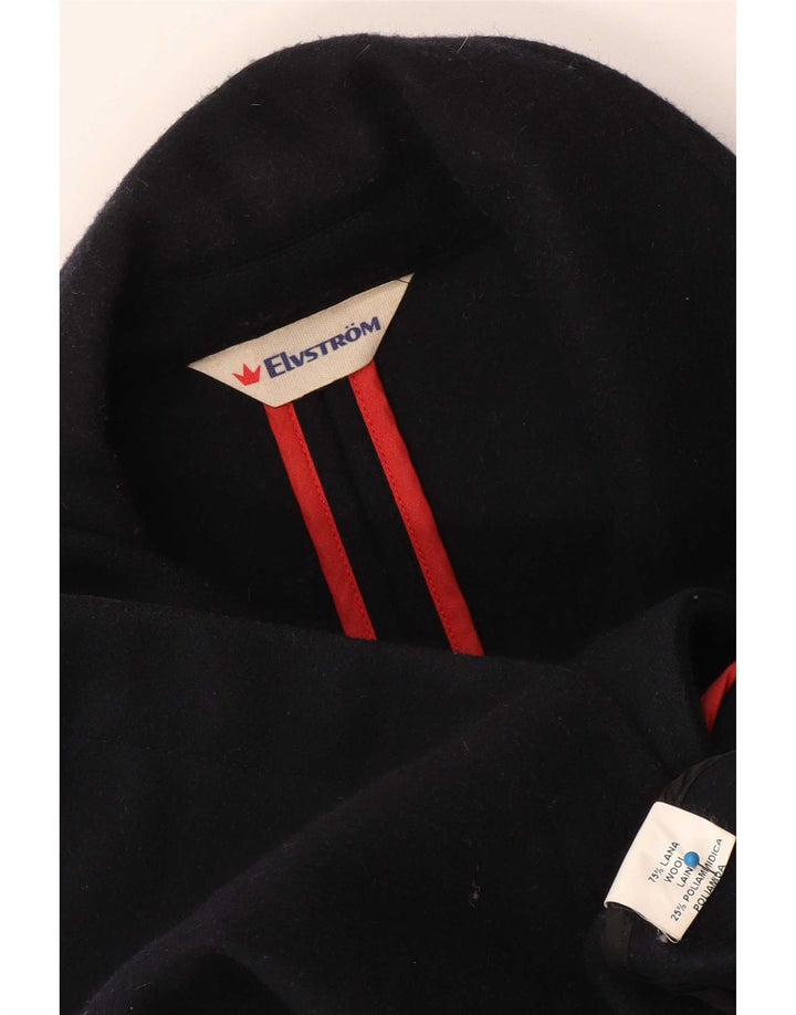 Płaszcz męski Elvstrom, brytyjski 42 XL, granatowy, wełniany
