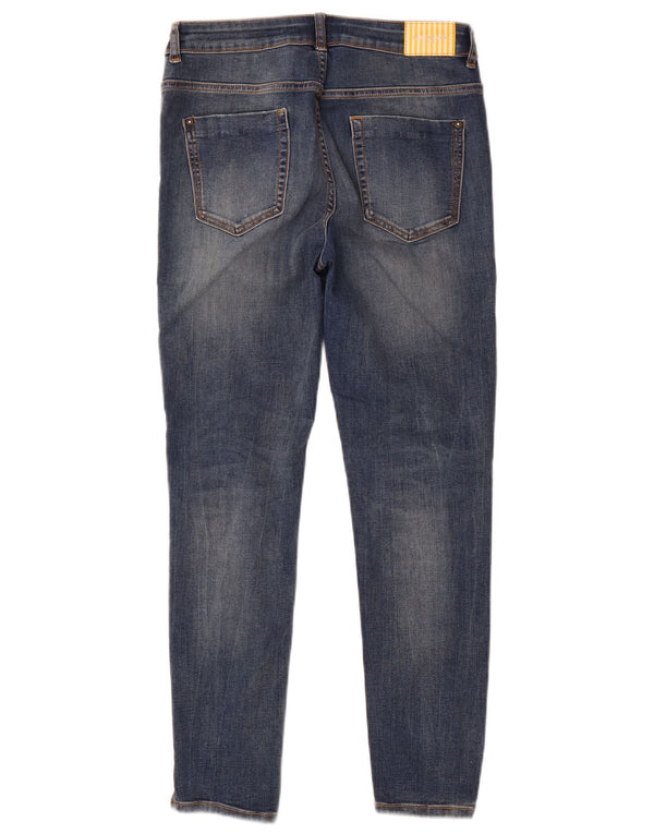Damskie jeansy rurkowe Zara w trudnej sytuacji EU 40 Medium W30 L28 Niebieskie