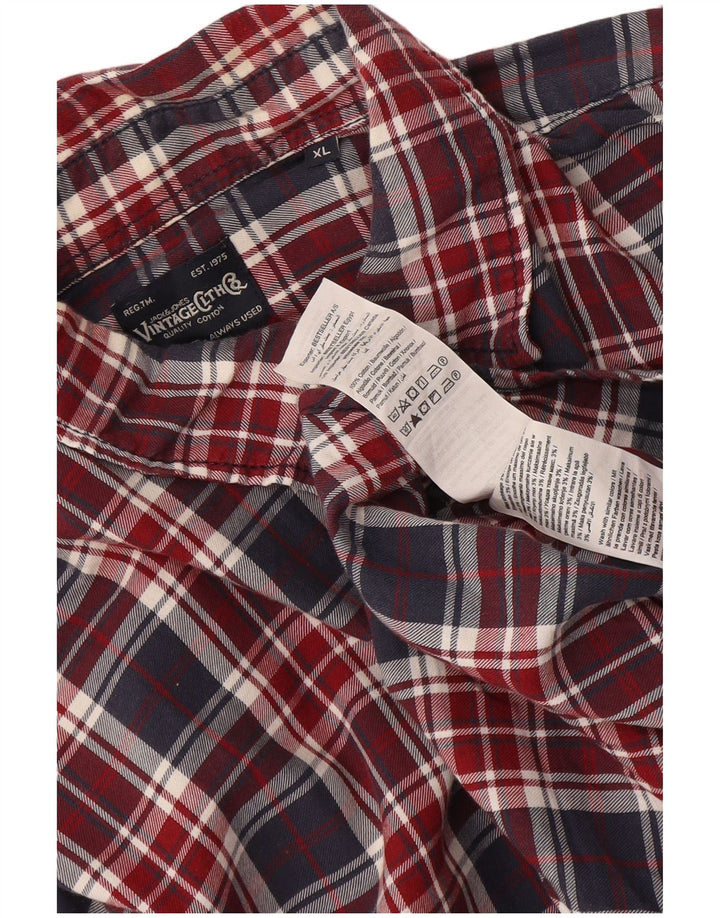 Męska koszula flanelowa Jack & Jones XL w wielokolorową kratę, bawełniana