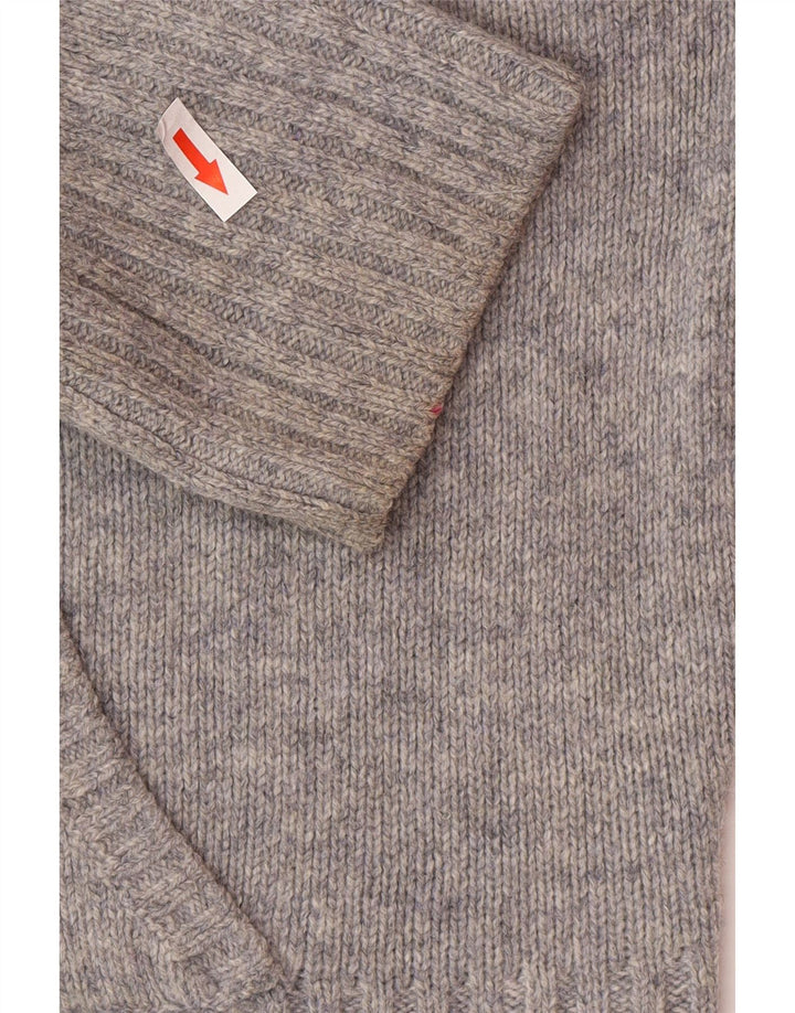 Marks & Spencer Damski sweter z kapturem, rozpinany, UK 16, duży, szary