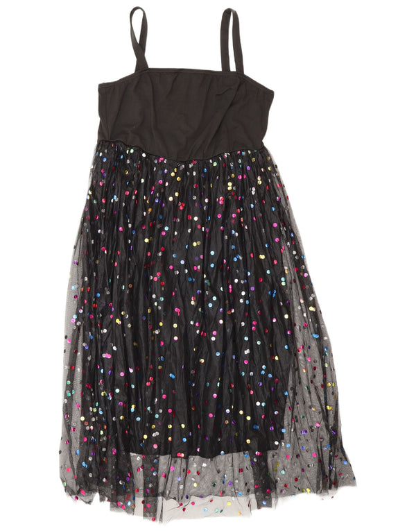 Sukienka damska Shein Curve bez rękawów Empire UK 20 2XL czarna nakrapiana