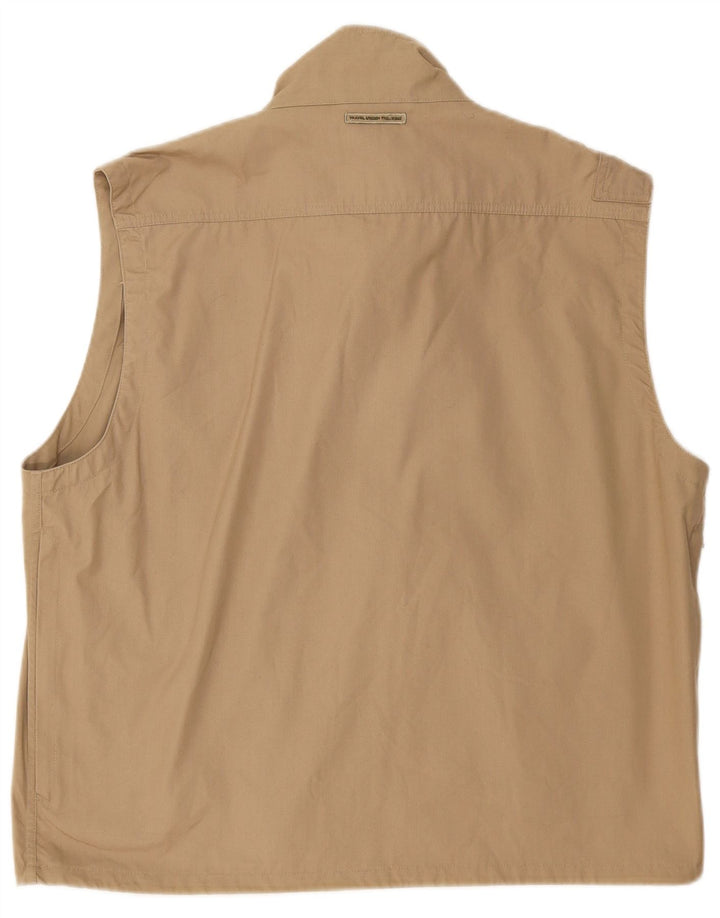 Męska kamizelka użytkowa Vintage UK 40, duża, bawełniana khaki