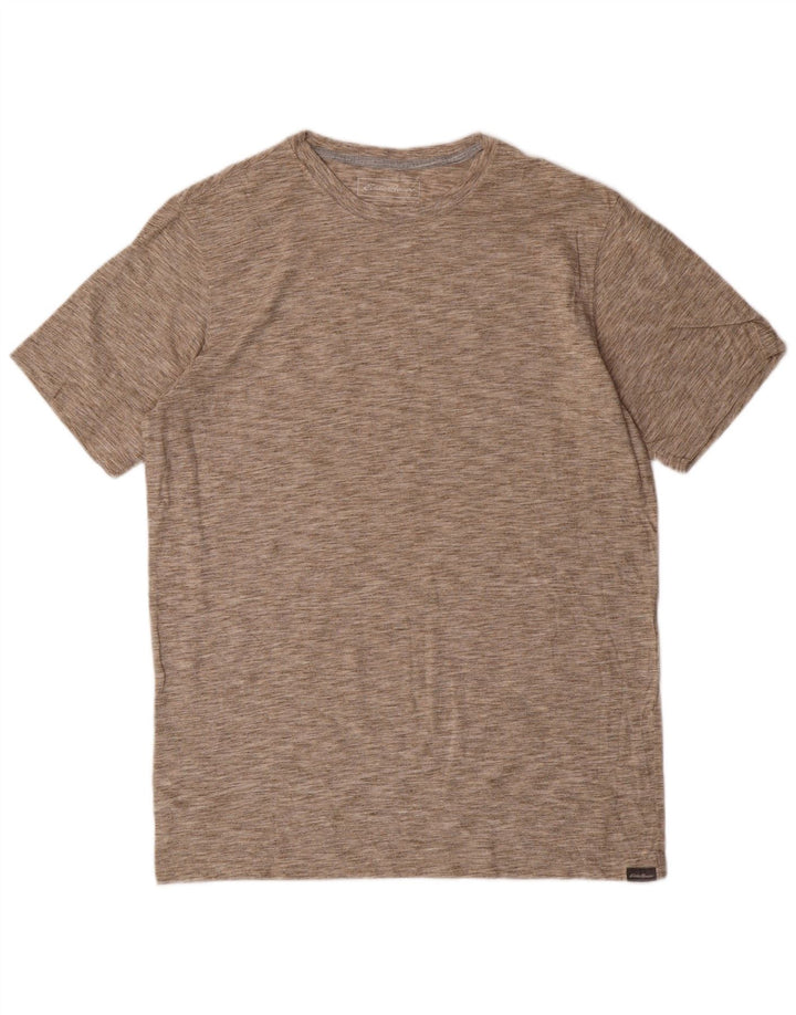 T-shirt męski Eddie Bauer, średniej wielkości beżowa bawełniana nakrapiana