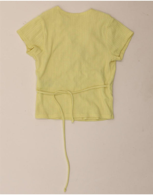 Damski kardigan Levi's Crop Wrap Top UK 8 Small Yellow Cotton