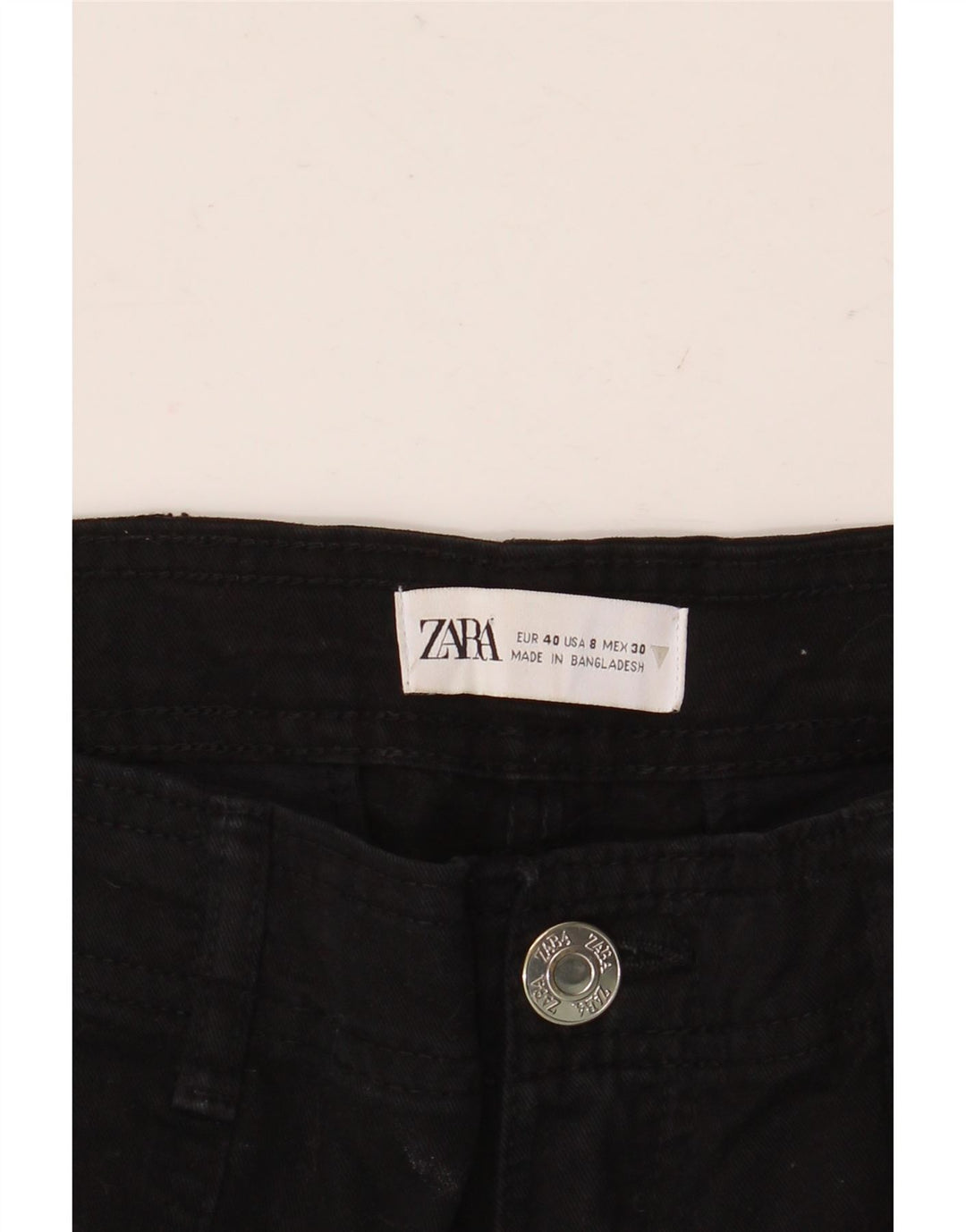 Damskie jeansy ZARA Cargo Straight EU 40 Medium W30 L32 Czarne