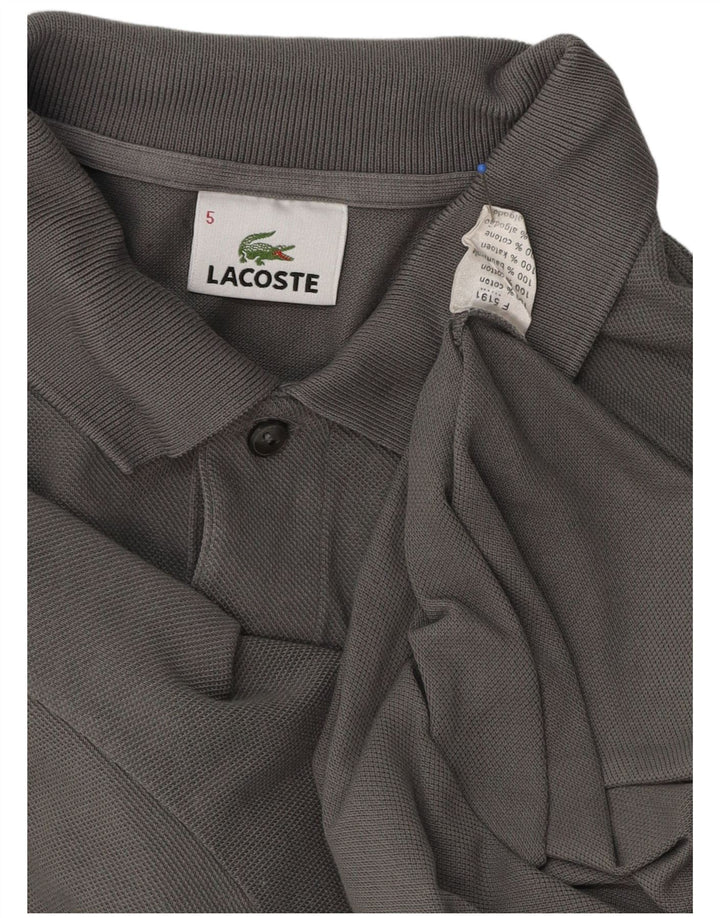 Męska koszulka polo Lacoste, rozmiar 5, duża, szara, bawełniana