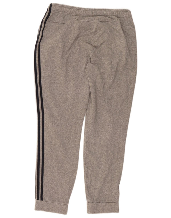 Męskie spodnie dresowe Adidas, duże, szare, nakrapiane, bawełniane