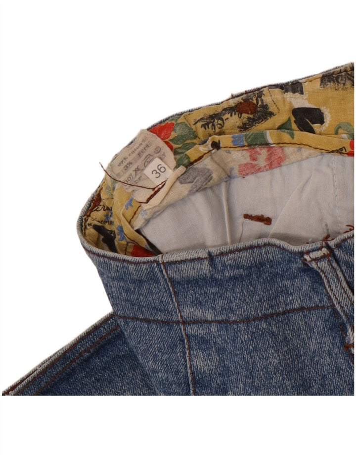 Damska spódnica dżinsowa zapinana na zamek IT 44 Medium W30 Niebieska bawełna