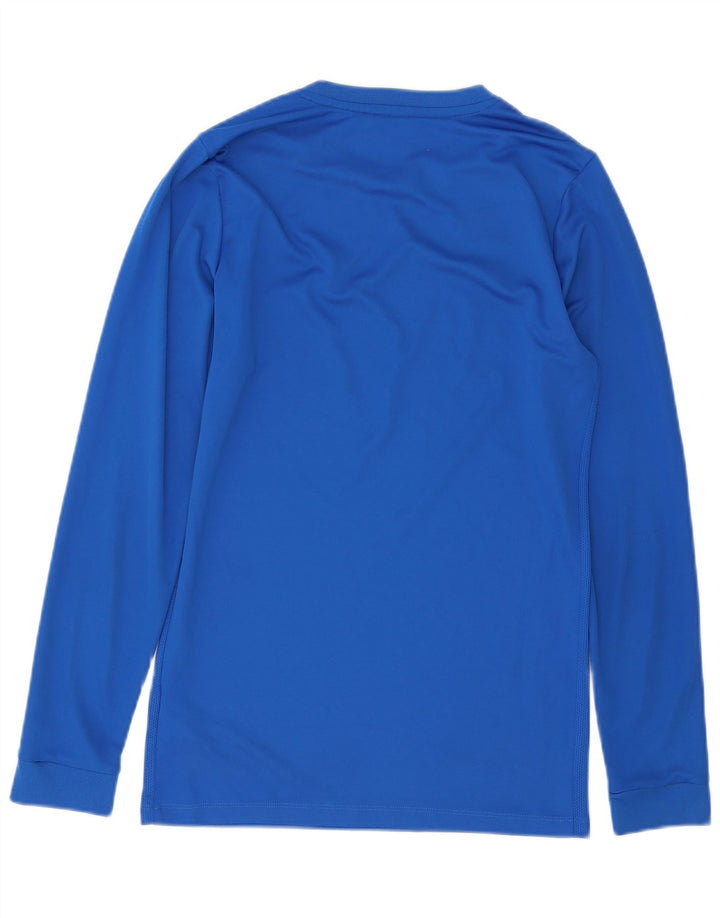 Męska koszulka Nike Dri Fit z długim rękawem, mała, niebieska, poliestrowa
