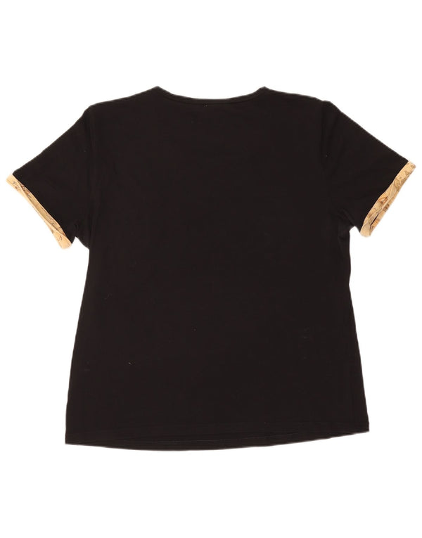 T-shirt damski ALVIERO MARTINI Top IT 48 XL, czarny, bawełniany
