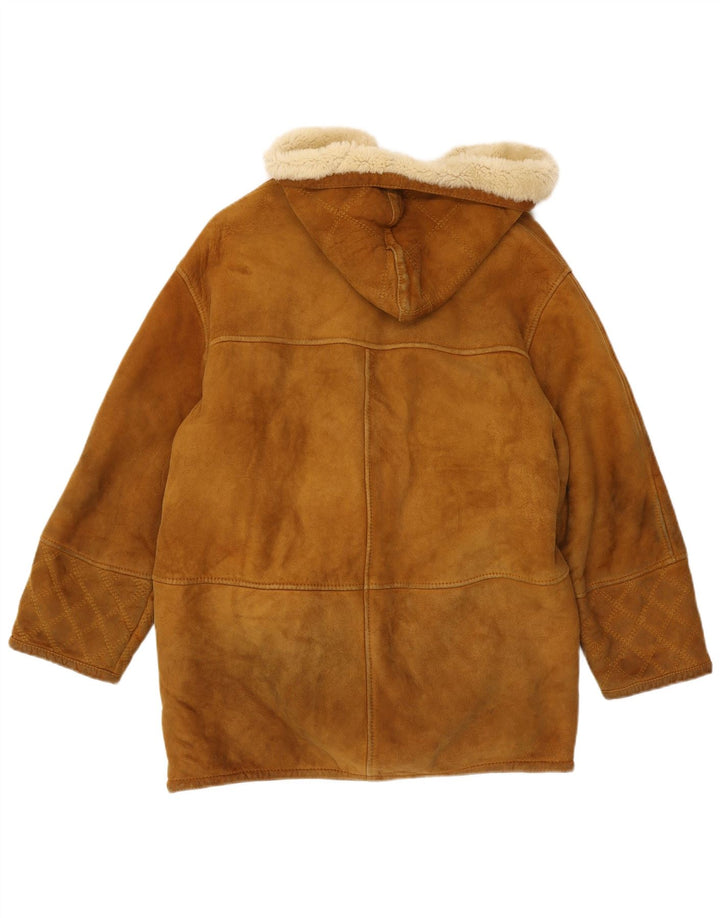 Damska kurtka shearling z kapturem Conbipel UK 16, duża, beżowa