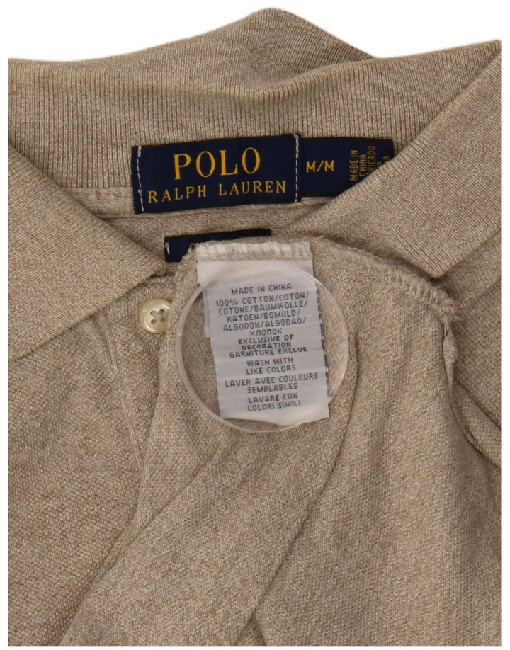 Polo Ralph Lauren Męska koszulka polo o dopasowanym kroju, średnio beżowa, bawełniana