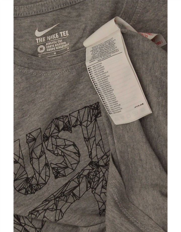 Chłopięcy T-shirt Nike o sportowym kroju z grafiką, 10-11 lat, średnioszara, bawełniana