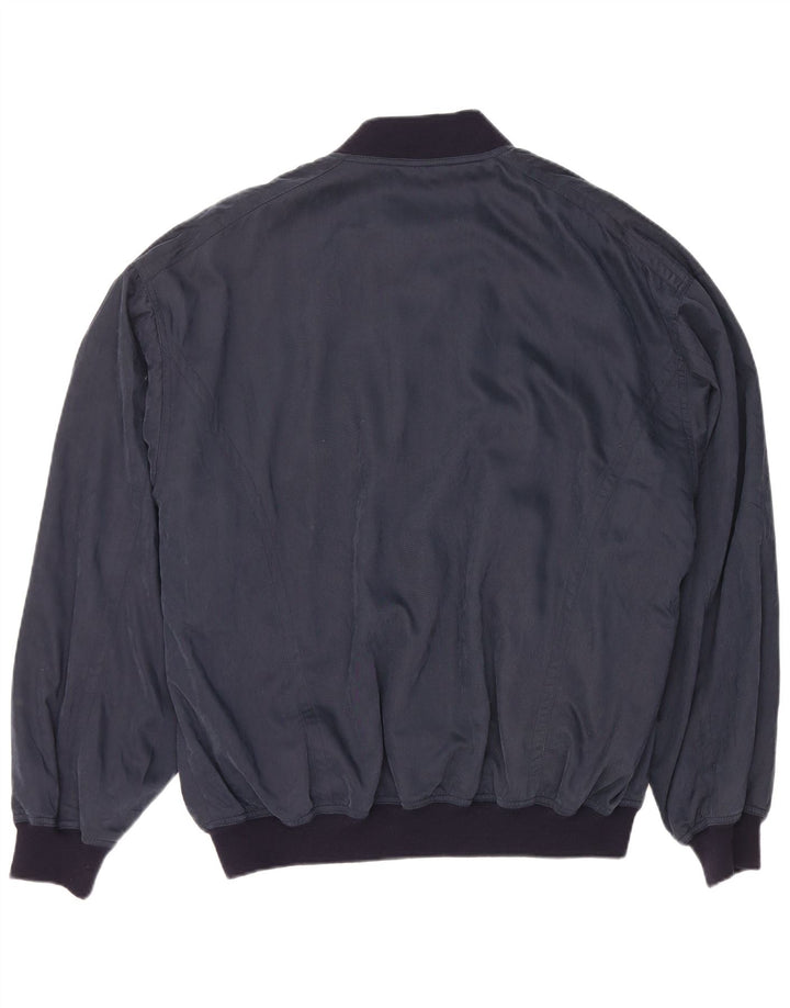 Męska kurtka bomberka NAVIGARE UK 40 duża, granatowa wiskoza