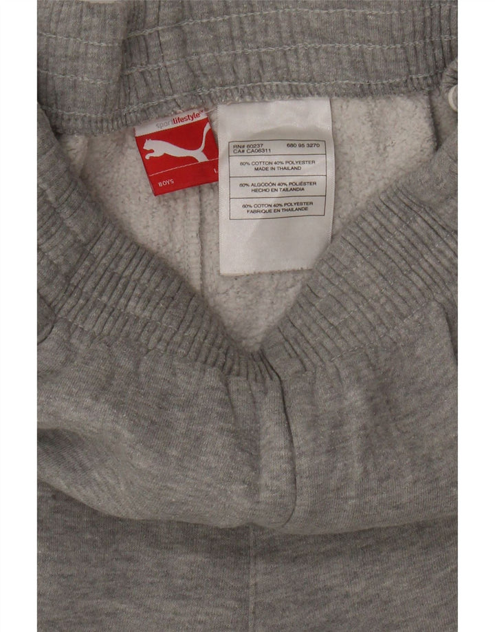 Chłopięce spodnie dresowe Puma 13-14 lat, duże, szare, bawełniane