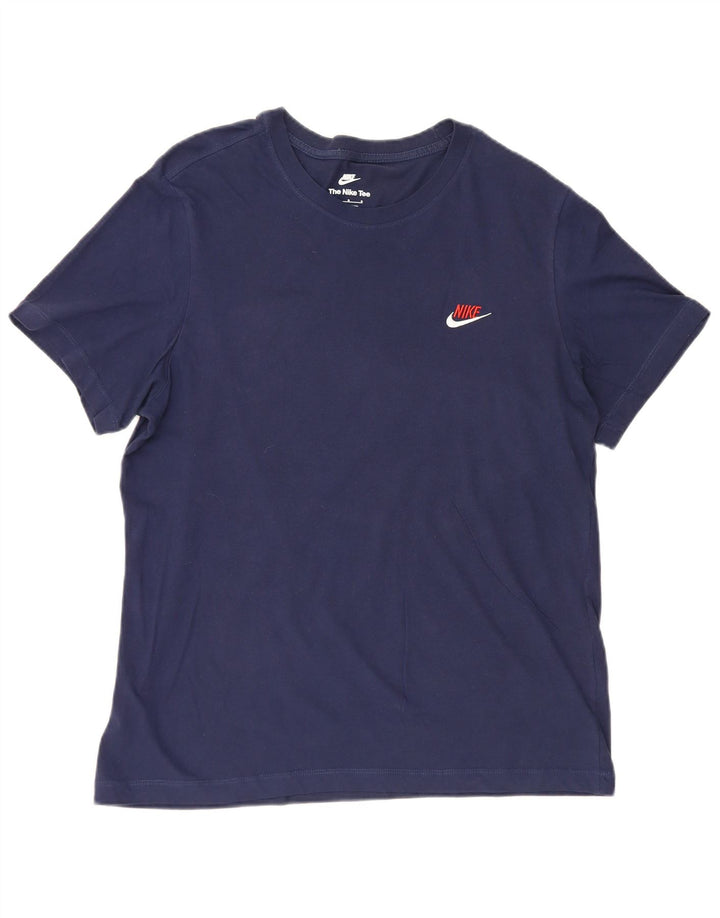 T-shirt męski Nike, duży, granatowy, bawełniany