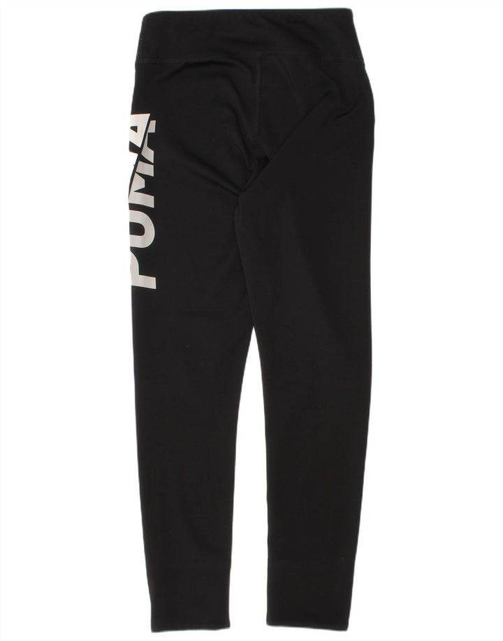 Dziewczęce legginsy z grafiką Puma 9-10 lat, czarny poliester