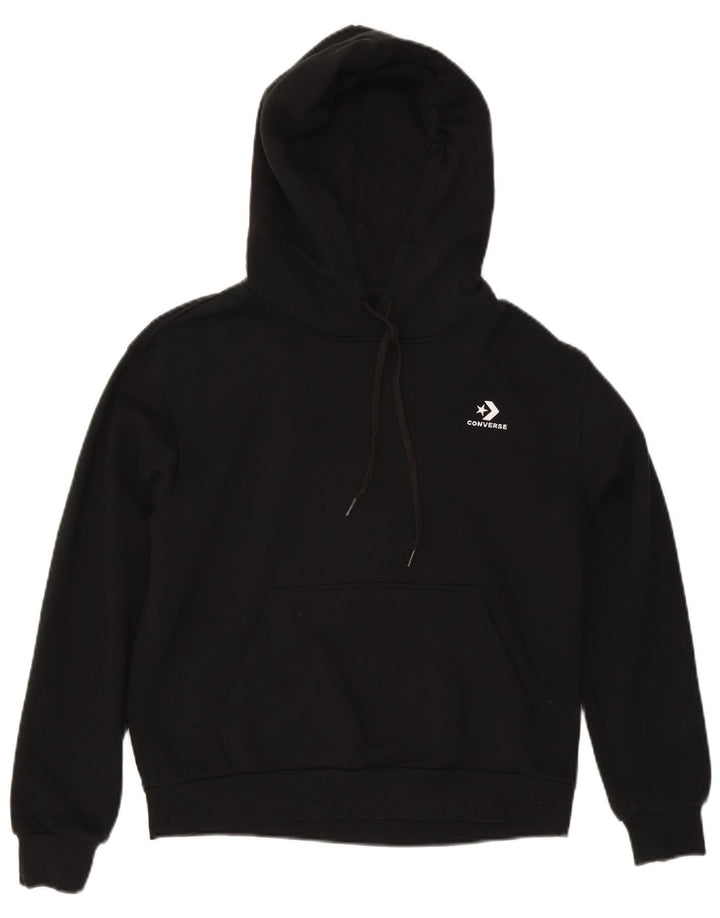 Damski sweter z kapturem CONVERSE UK 14, średni czarny, bawełniany