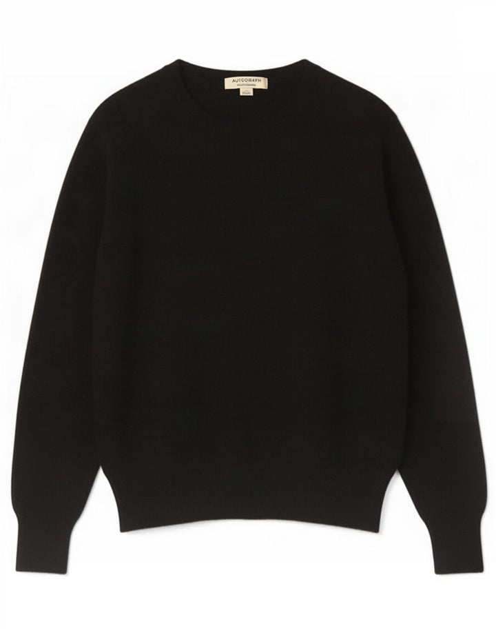 Sweter damski Marks & Spencer z okrągłym dekoltem, UK 12, średni czarny